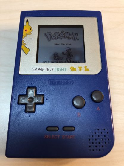 Blue Game Boy Light Pikachu Edition with Pokémon Blue