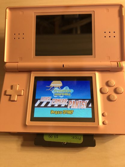 Nintendo DS Lite with Game Boy Advance Game Spongebob Squarepants Lights Camera Pants!