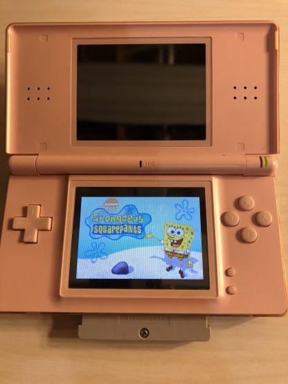 Nintendo DS Lite with Game Boy Advance game Spongebob Squarepants Volume 1