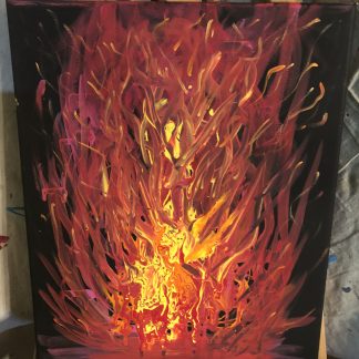 Face N The Flames - painting by StreamDL